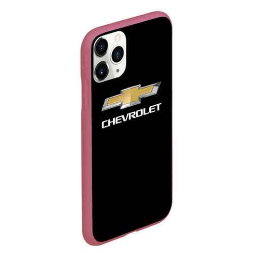 Чехол для iPhone 11 Pro Max матовый Chevrolet, цвет малиновый - фото 3