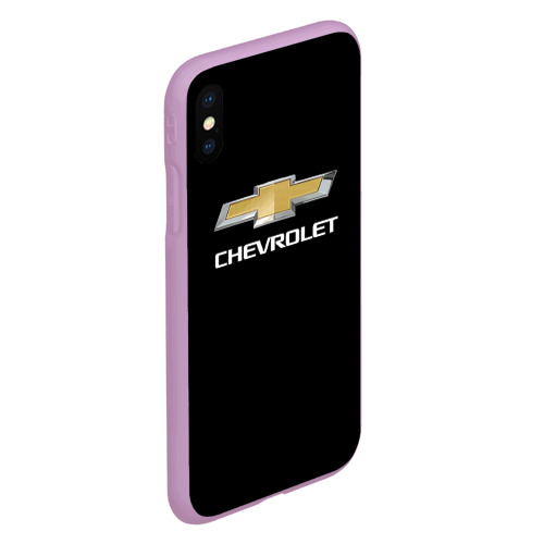 Чехол для iPhone XS Max матовый Chevrolet, цвет сиреневый - фото 3