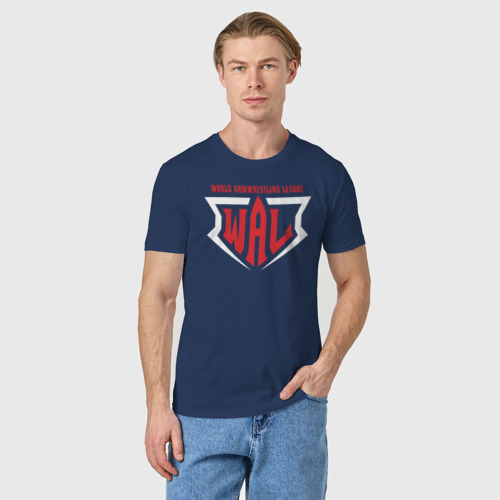 Мужская футболка хлопок Armwrestling, цвет темно-синий - фото 3