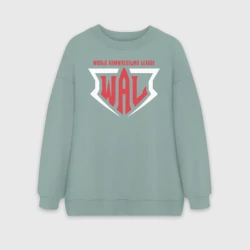 Женский свитшот oversize без начеса хлопок Armwrestling