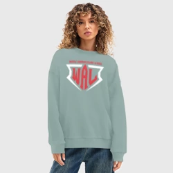 Женский свитшот oversize без начеса хлопок Armwrestling - фото 2