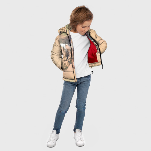 Зимняя куртка для мальчиков 3D Борьба, цвет красный - фото 5