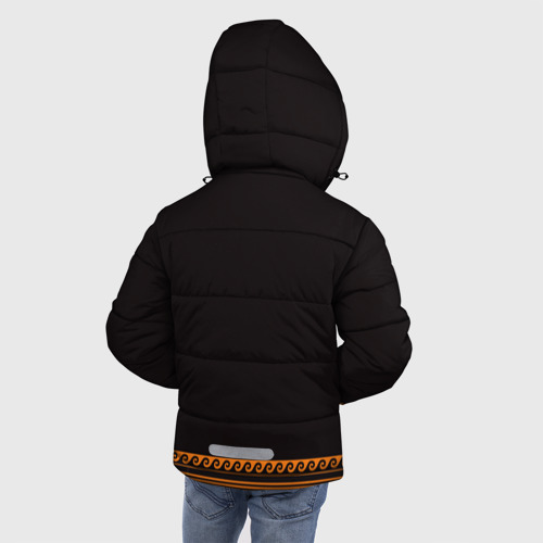 Зимняя куртка для мальчиков 3D с принтом Греко-римская борьба, вид сзади #2