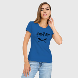 Женская футболка хлопок Slim Гарри Поттер - фото 2