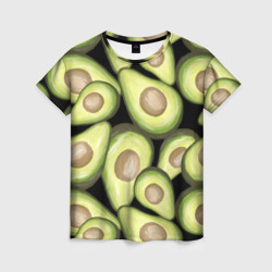 Женская футболка 3D Avocado background