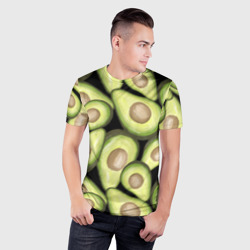 Мужская футболка 3D Slim Avocado background - фото 2