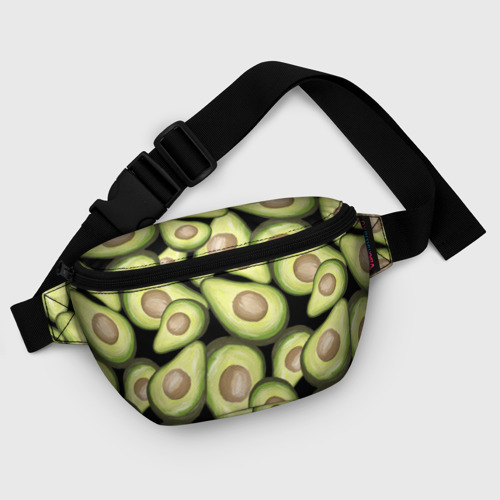 Поясная сумка 3D с принтом Avocado background, фото #5