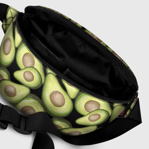 Поясная сумка 3D с принтом Avocado background, фото #6
