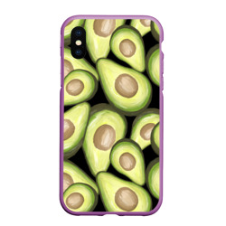 Чехол для iPhone XS Max матовый Avocado background