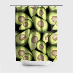 Штора 3D для ванной Avocado background