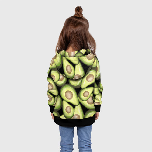 Детская толстовка 3D Avocado background, цвет черный - фото 5