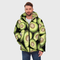 Мужская зимняя куртка 3D Avocado background - фото 2