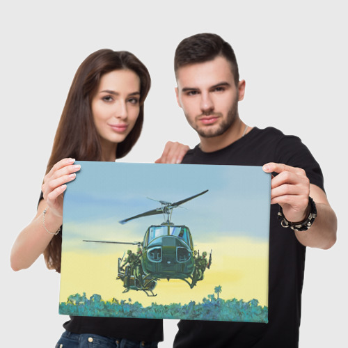 Холст прямоугольный Вертолеты, цвет 3D печать - фото 5