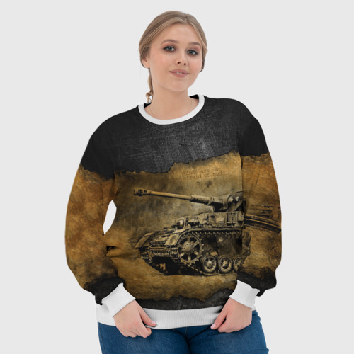 Женский свитшот 3D Tanks are not afraid mud, цвет 3D печать - фото 6