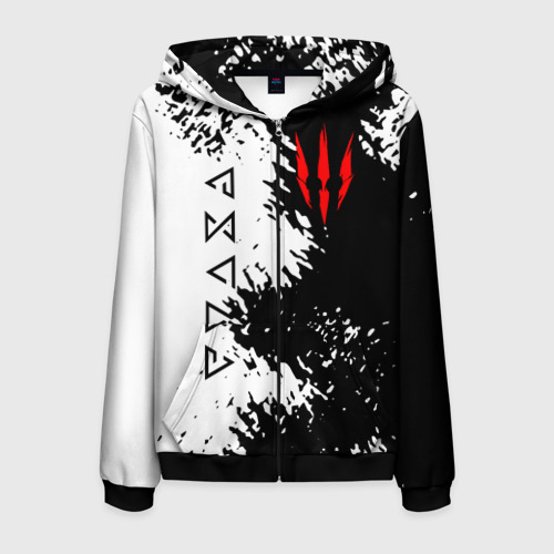 Мужская толстовка 3D на молнии с принтом The Witcher Мужская толстовка 3D на молнии The Witcher