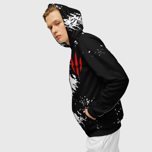 Мужская толстовка 3D на молнии с принтом The Witcher - картинка 5 Мужская толстовка 3D на молнии The Witcher - фото 5