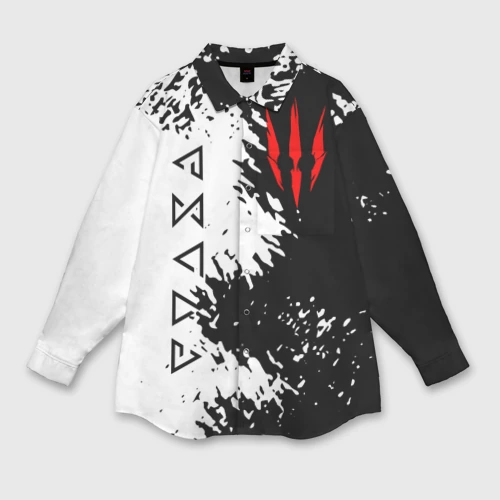 Мужская рубашка oversize 3D The Witcher