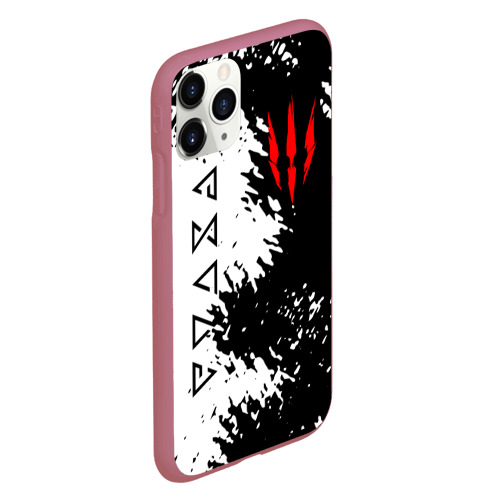 Чехол для iPhone 11 Pro матовый The Witcher, цвет малиновый - фото 3