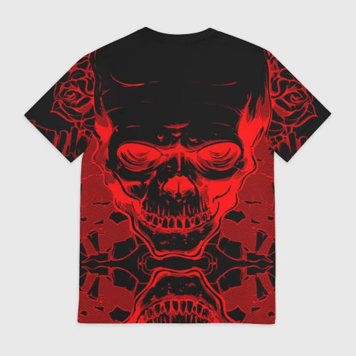 Мужская футболка 3D с принтом AC/DC, вид сзади #1