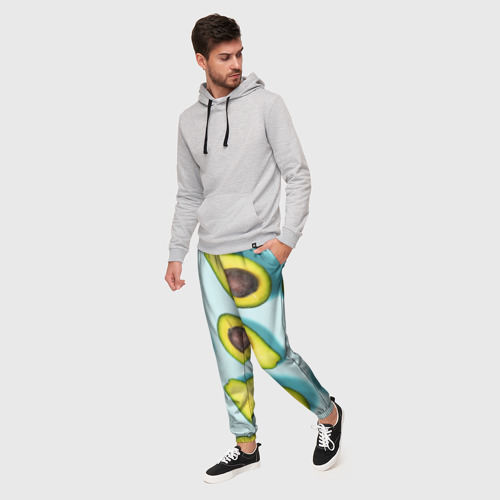 Мужские брюки 3D АВОКАДО., цвет 3D печать - фото 3