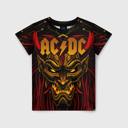 Детская футболка 3D с принтом AC/DC, вид спереди #2