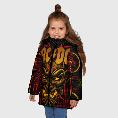 Зимняя куртка для девочек 3D AC/DC, цвет красный - фото 3