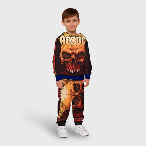 Детский костюм с толстовкой с принтом AC/DC, фото на моделе #1