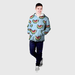 Мужская куртка 3D Пиксельный арбуз - фото 2