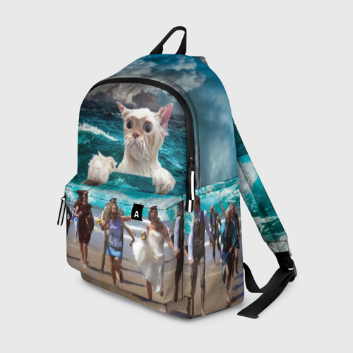 Рюкзак 3D с принтом Морской Кошак, вид спереди #2