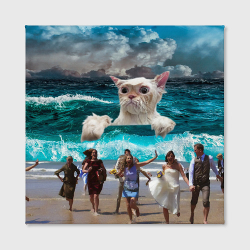 Холст квадратный Морской Кошак, цвет 3D печать - фото 2