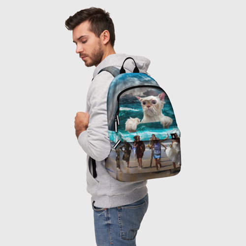 Рюкзак 3D с принтом Морской Кошак, фото на моделе #1