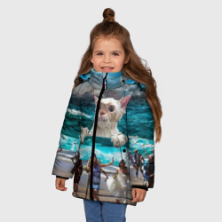 Зимняя куртка для девочек 3D Морской Кошак - фото 2