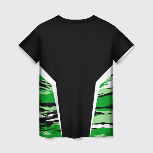 Женская футболка 3D с принтом Внутренние войска, вид сзади #1