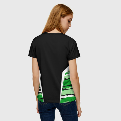 Женская футболка 3D с принтом Внутренние войска, вид сзади #2