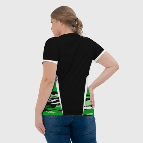 Женская футболка 3D с принтом Внутренние войска, вид сзади #2