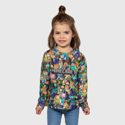 Детский лонгслив 3D Minecraft персонажи - фото 2