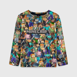 Детский лонгслив 3D Minecraft персонажи