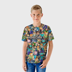 Детская футболка 3D Minecraft персонажи - фото 2