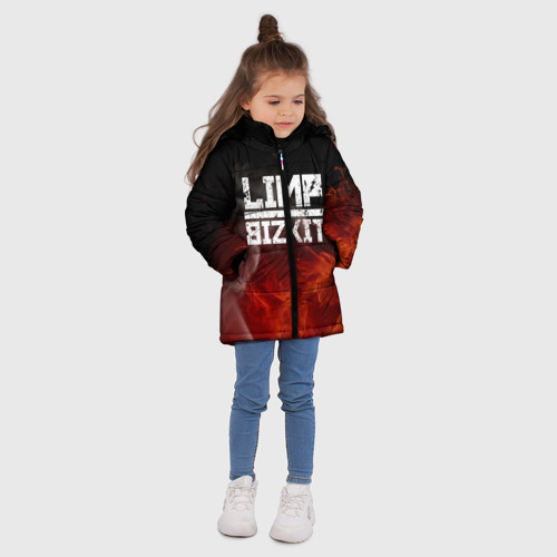 Зимняя куртка для девочек 3D Limp Bizkit, цвет черный - фото 5