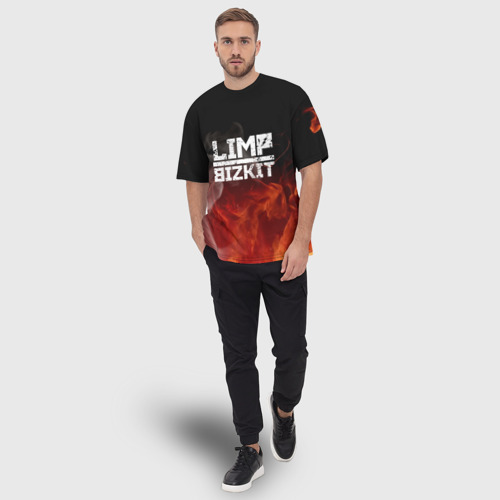Мужская футболка oversize 3D Limp Bizkit, цвет 3D печать - фото 5