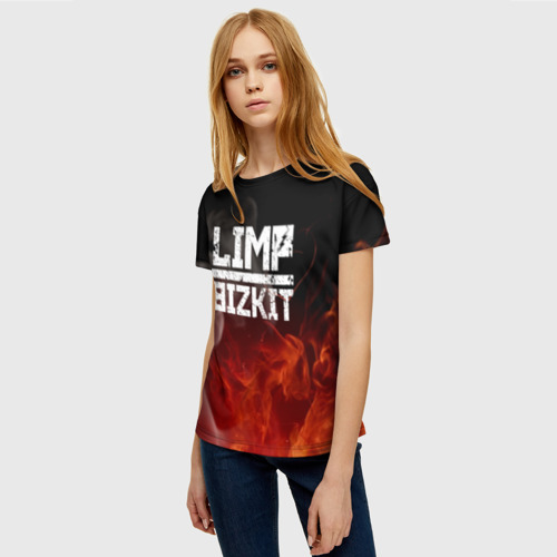 Женская футболка 3D с принтом LIMP BIZKIT, фото на моделе #1