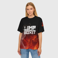 Женская футболка oversize 3D Limp Bizkit - фото 2