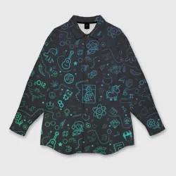 Женская рубашка oversize 3D Neon
