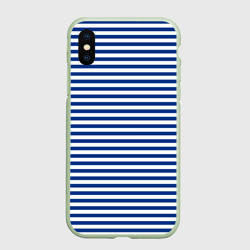 Чехол для iPhone XS Max матовый Тельняшка ВМФ