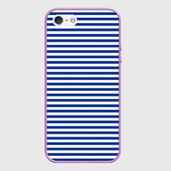 Чехол для iPhone 5/5S матовый Тельняшка ВМФ