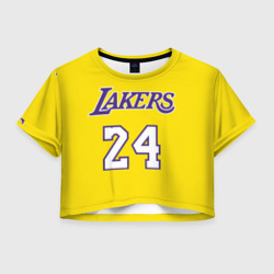 Женская футболка Crop-top 3D Kobe Bryant 24