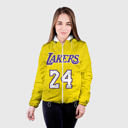 Женская куртка 3D Kobe Bryant 24, цвет белый - фото 3