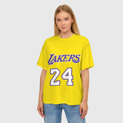 Женская футболка oversize 3D Kobe Bryant 24 - фото 2