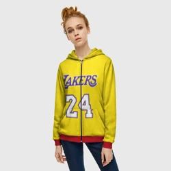 Женская толстовка 3D на молнии Kobe Bryant 24 - фото 2