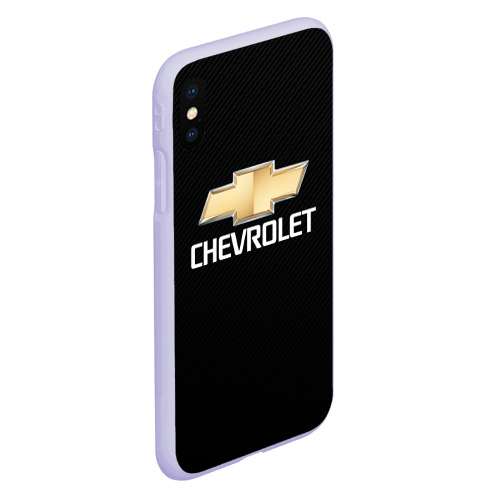 Чехол для iPhone XS Max матовый Chevrolet Шевроле, цвет светло-сиреневый - фото 3